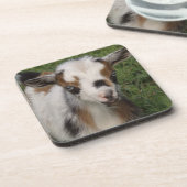 Colorful Nigerian Dwarf Dairy Goat Kind Bier Onderzetter (Linkerzijde)