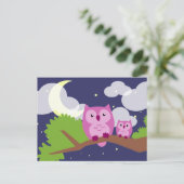 Colorful Night Owl Briefkaart (Staand voorkant)