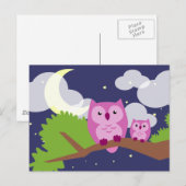 Colorful Night Owl Briefkaart (Voorkant / Achterkant)