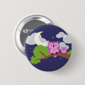 Colorful Night Owl Ronde Button 5,7 Cm (Voorkant /achterkant)