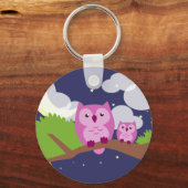 Colorful Night Owl Sleutelhanger (Voorkant)