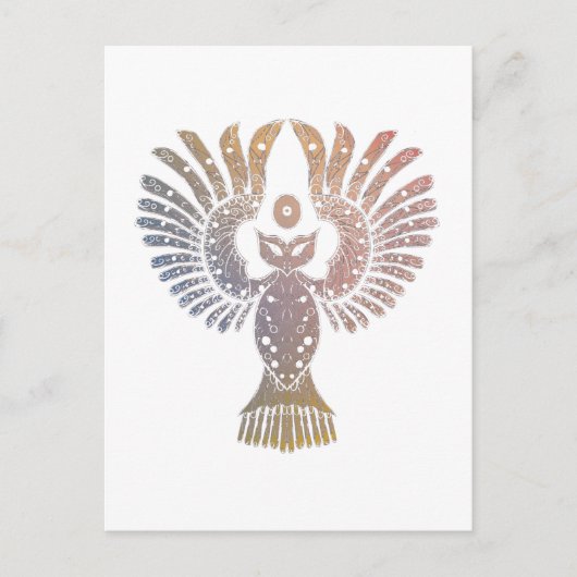 Colorful Nightowl Tattoo Briefkaart (Voorkant)