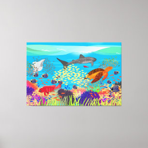 Colorful Ningaloo Reef Canvas Afdruk
