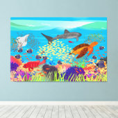 Colorful Ningaloo Reef Canvas Afdruk (Insitu (Houten vloer))