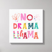 Colorful No Drama Llama Canvas Afdruk (Voorkant)