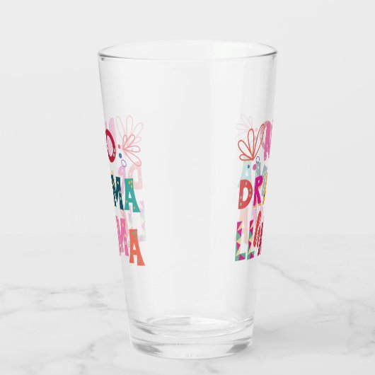 Colorful No Drama Llama Glas (Rechts)