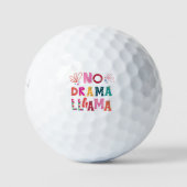Colorful No Drama Llama Golfballen (Voorkant)