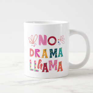 Colorful No Drama Llama Grote Koffiekop