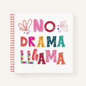 Colorful No Drama Llama Notitieboek (Voorkant)