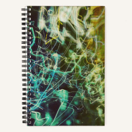 Colorful Noise Photo Abstract Electric Light Green Notitieboek
