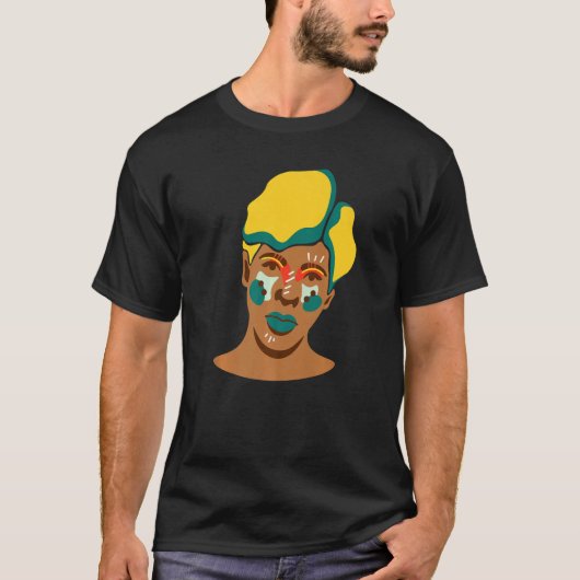 Colorful Non-Binary Genderqueer Lgbtq+ T-shirt (Voorkant)