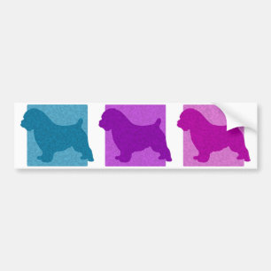 Colorful Norfolk Terrier Silhouettes Bumpersticker