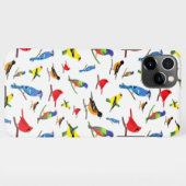 Colorful North American Birds Pattern iPhone Hoesje (Achterkant horizontaal)