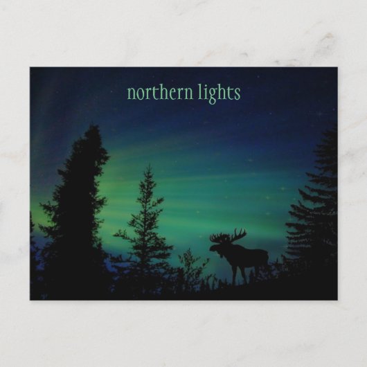 Colorful Northern Lights Sky Briefkaart (Voorkant)
