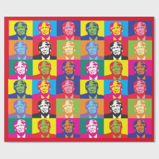 Colorful Novelty Donald Trump Wrapping Paper Cadeaupapier