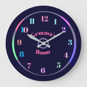 Colorful nrs Gemma's Room Text op Young Kinder Clo Grote Klok