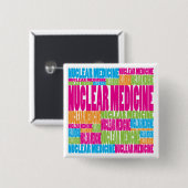 Colorful Nuclear Medicine Vierkante Button 5,1 Cm (Voorkant /achterkant)