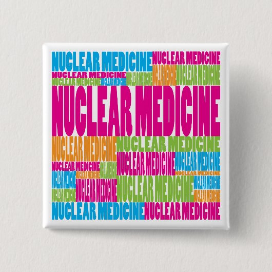 Colorful Nuclear Medicine Vierkante Button 5,1 Cm (Voorkant)