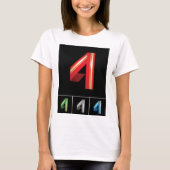 Colorful Number Vier vrouwen T-Shirt (Voorkant)