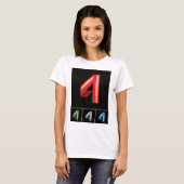 Colorful Number Vier vrouwen T-Shirt (Voorkant volledig)