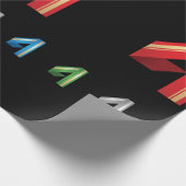 Colorful Number Vier Wrapping Paper Cadeaupapier