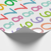 Colorful Numbers Pattern Cadeaupapier (Hoek)