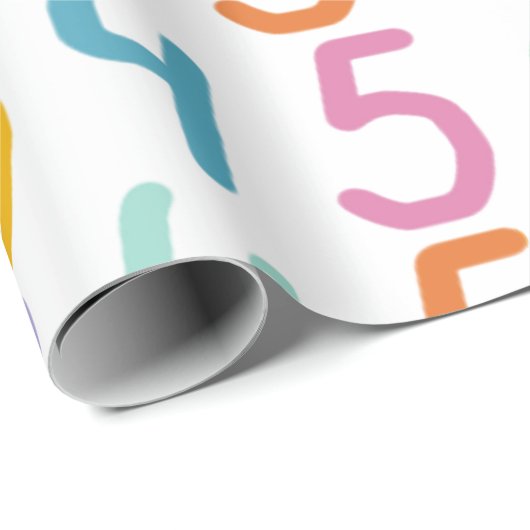 Colorful Numbers Pattern Cadeaupapier (Rol Hoek)