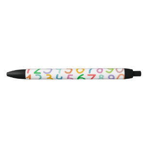 Colorful Numbers Pattern Zwarte Inkt Pen