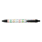 Colorful Numbers Pattern Zwarte Inkt Pen (Achterkant)