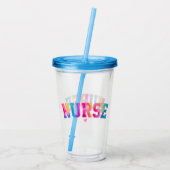 Colorful Nurse Acryl Drinkbeker (Achterkant)