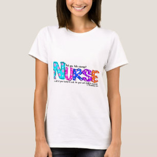 Colorful Nurse Courage Gezegde Chronicles 15.7 T-shirt