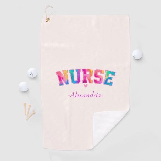 Colorful Nurse Golfhanddoek (Insitu)