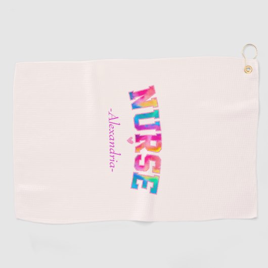 Colorful Nurse Golfhanddoek (Horizontaal)