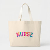 Colorful Nurse Grote Tote Bag (Voorkant)