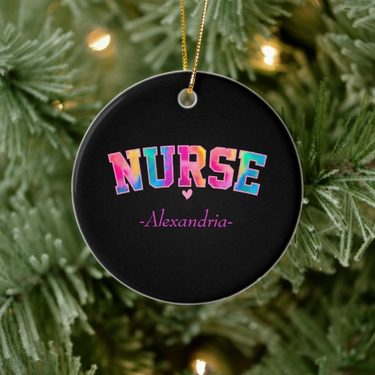 Colorful Nurse Keramisch Ornament (Boom)