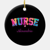 Colorful Nurse Keramisch Ornament (Achterkant)
