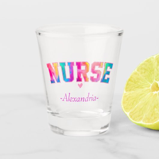 Colorful Nurse Shot Glas (Voorkant)