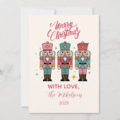 Colorful Nutcracker Christmas Feestdagenkaart (Voorkant)