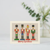 Colorful Nutcracker Soldiers Merry Christmas Feestdagenkaart (Staand voorkant)