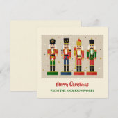 Colorful Nutcracker Soldiers Merry Christmas Feestdagenkaart (Voorkant / Achterkant)