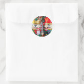 Colorful nutcrackers envelop verzegeling ronde sticker (Tas)