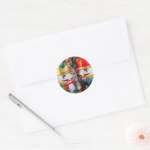 Colorful nutcrackers envelop verzegeling ronde sticker (Envelop)