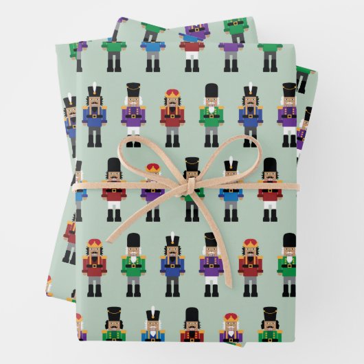 Colorful Nutcrackers Inpakpapier Vel (In situ)