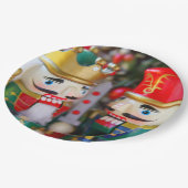 Colorful nutcrackers papieren bordje (Gekanteld)