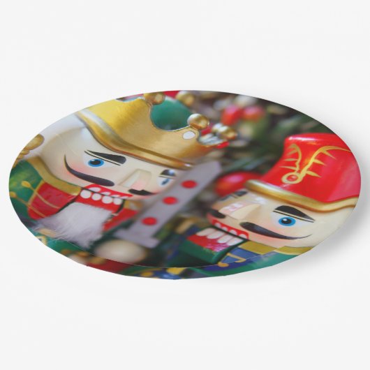 Colorful nutcrackers papieren bordje (Gekanteld)