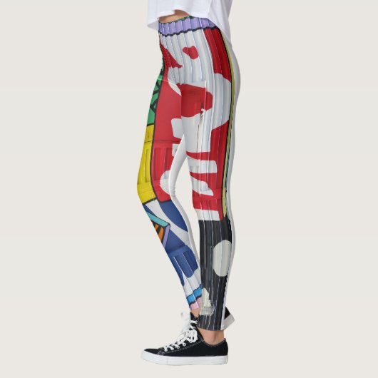 COLORFUL NYC GRAFFITI POW LEGGINGS (Links)
