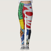 COLORFUL NYC GRAFFITI POW LEGGINGS (Voorkant)