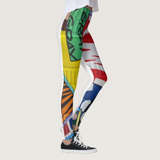 COLORFUL NYC GRAFFITI POW LEGGINGS (Rechts)