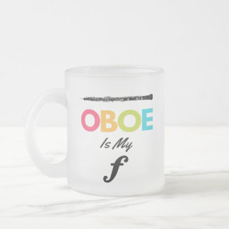 Colorful Oboe is mijn forte Oboïstische Funny Coff Matglas Koffiemok