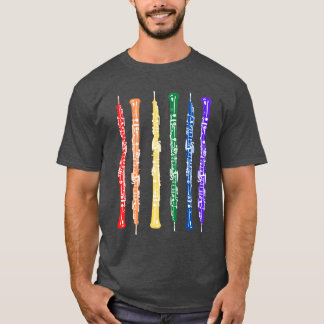 Colorful Oboist Player Double reed T-shirt